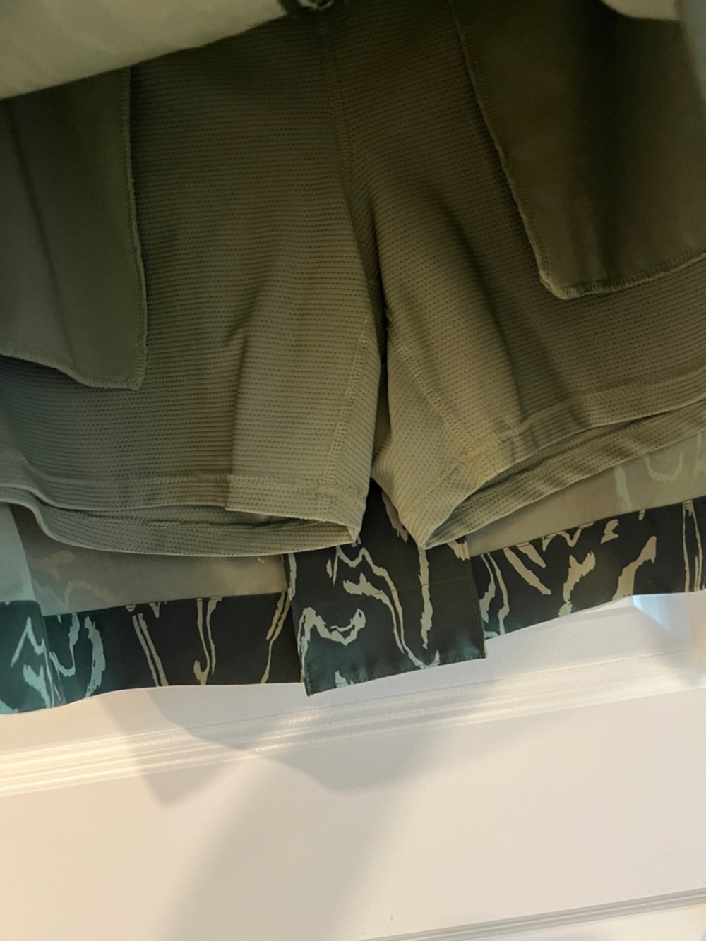 Athleta Dark Green A-Line Skirt with Mint Abstract Print - Picture 5 of 10